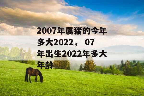 2007年属猪的今年多大2022， 07年出生2022年多大年龄