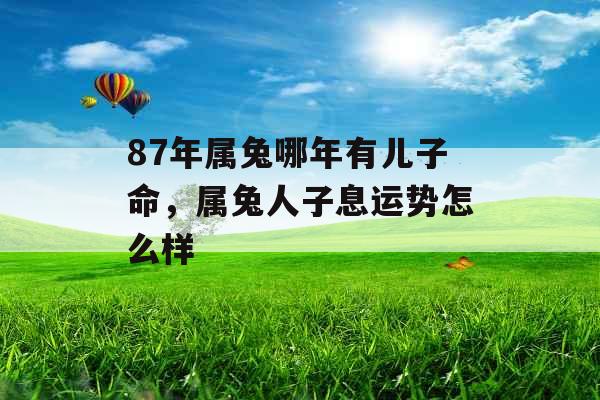 87年属兔哪年有儿子命，属兔人子息运势怎么样