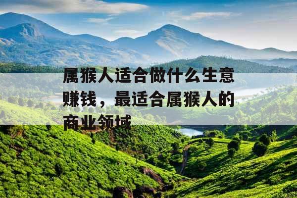 属猴人适合做什么生意赚钱，最适合属猴人的商业领域