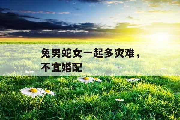 兔男蛇女一起多灾难，不宜婚配