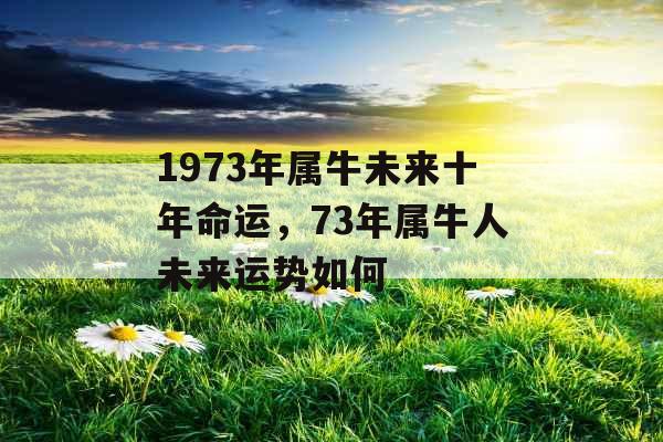 1973年属牛未来十年命运，73年属牛人未来运势如何