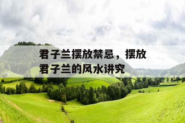 君子兰摆放禁忌，摆放君子兰的风水讲究