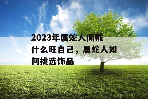 2023年属蛇人佩戴什么旺自己，属蛇人如何挑选饰品