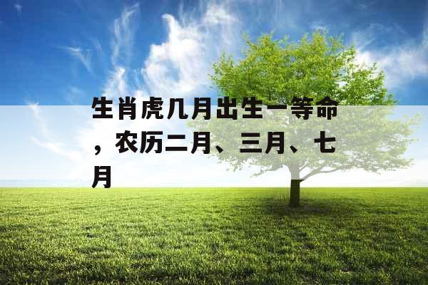 生肖虎几月出生一等命，农历二月、三月、七月