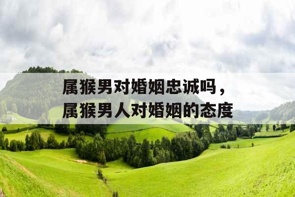 属猴男对婚姻忠诚吗，属猴男人对婚姻的态度