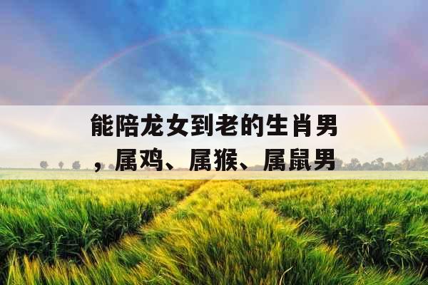能陪龙女到老的生肖男，属鸡、属猴、属鼠男