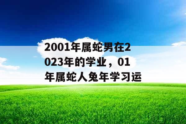 2001年属蛇男在2023年的学业，01年属蛇人兔年学习运