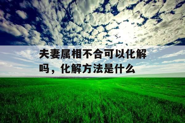 夫妻属相不合可以化解吗,化解方法是什么 夫妻属相不合可以化解吗,化解方法是什么