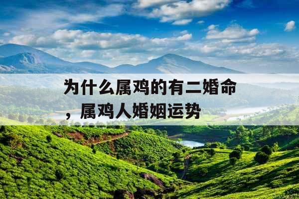 为什么属鸡的有二婚命,属鸡人婚姻运势 为什么属鸡的有二婚命,属鸡人婚姻运势