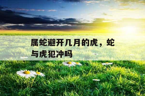 属蛇避开几月的虎，蛇与虎犯冲吗