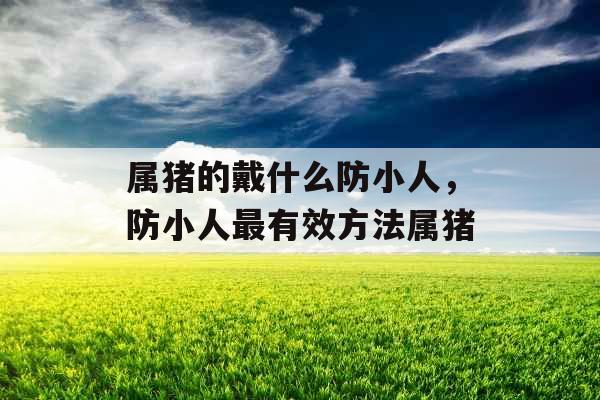 属猪的戴什么防小人,防小人最有效方法属猪 属猪的戴什么防小人,防小人最有效方法属猪