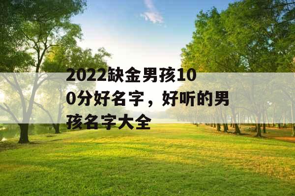 2022缺金男孩100分好名字，好听的男孩名字大全