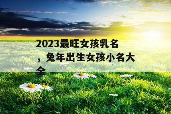 2023最旺女孩乳名，兔年出生女孩小名大全