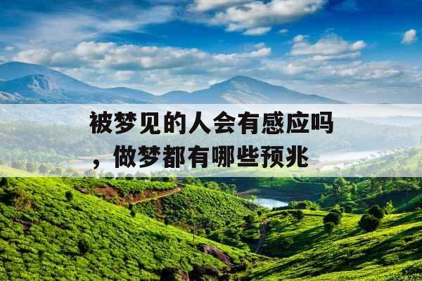 被梦见的人会有感应吗，做梦都有哪些预兆
