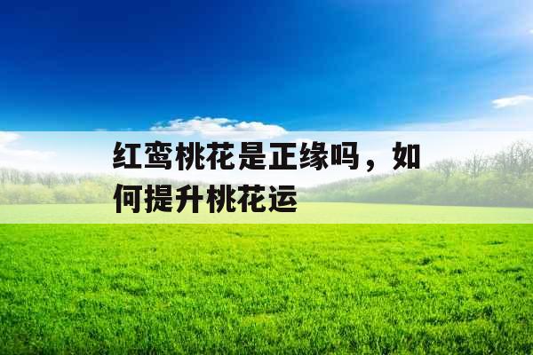 红鸾桃花是正缘吗,如何提升桃花运 红鸾桃花是正缘吗,如何提升桃花运