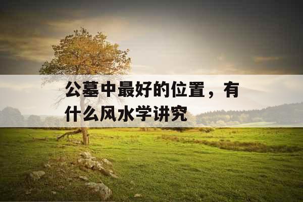 公墓中最好的位置,有什么风水学讲究 公墓中最好的位置,有什么风水学讲究