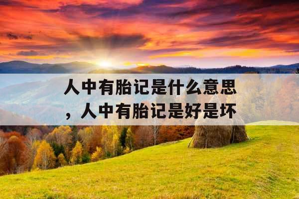 人中有胎记是什么意思，人中有胎记是好是坏