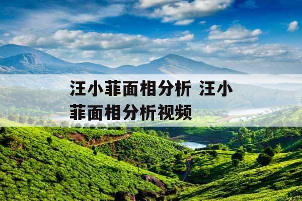 汪小菲面相分析 汪小菲面相分析视频