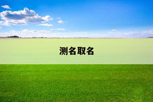 测名取名