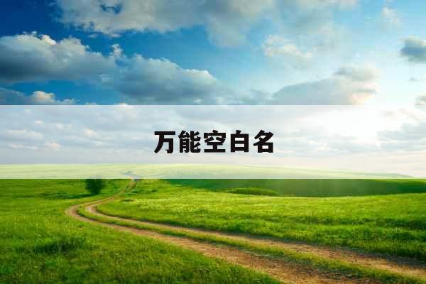 万能空白名