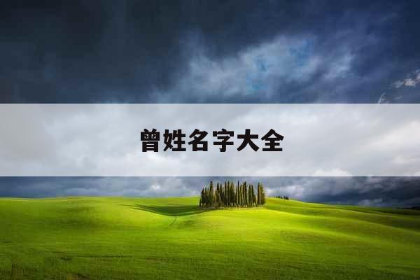 曾姓名字大全