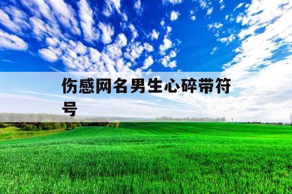 伤感网名男生心碎带符号