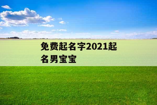 免费起名字2021起名男宝宝