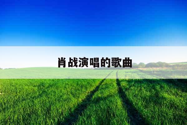 肖战演唱的歌曲