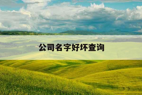 公司名字好坏查询