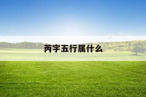 芮字五行属什么