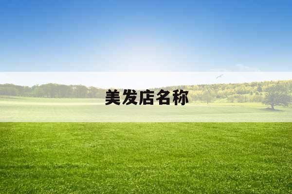 美发店名称