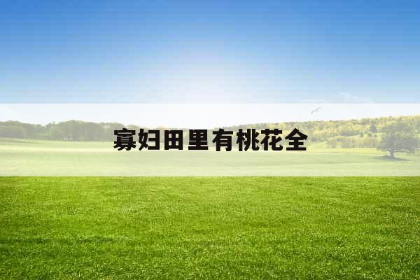 寡妇田里有桃花全