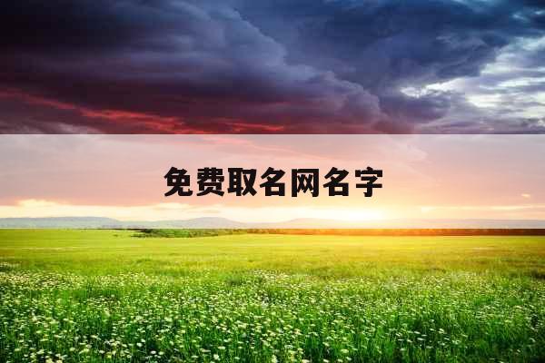免费取名网名字