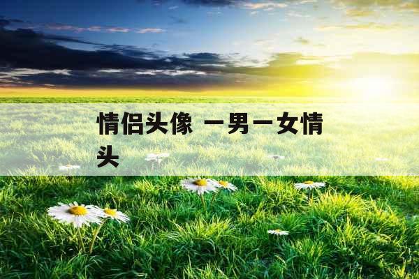情侣头像 一男一女情头