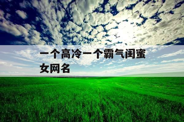 一个高冷一个霸气闺蜜女网名