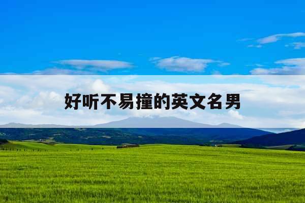 好听不易撞的英文名男