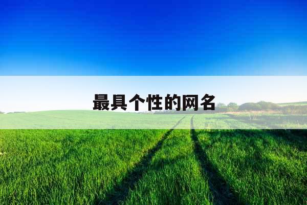 最具个性的网名