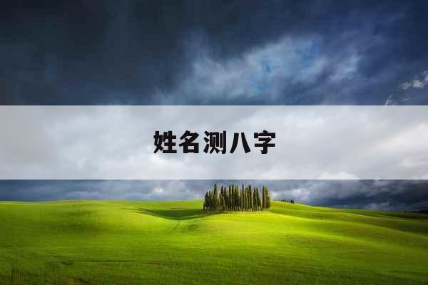 姓名测八字