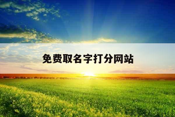 免费取名字打分网站