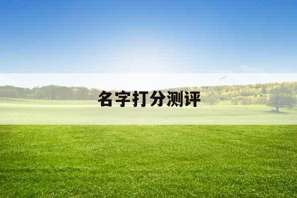名字打分测评