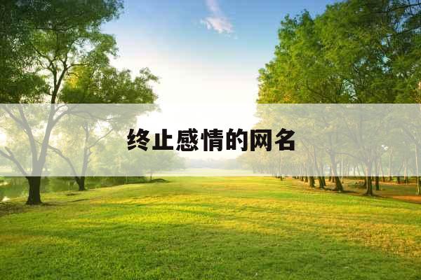 终止感情的网名