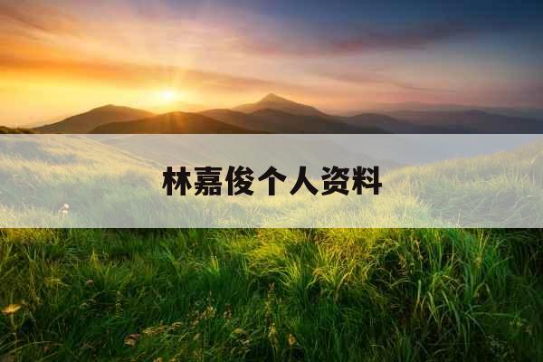 林嘉俊个人资料