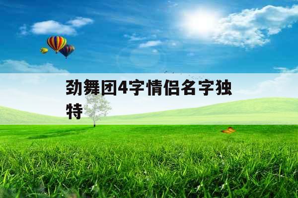 劲舞团4字情侣名字独特