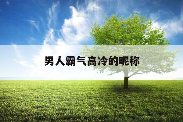 男人霸气高冷的昵称