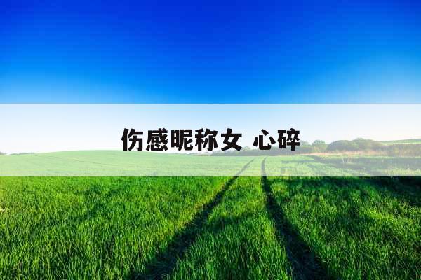 伤感昵称女 心碎