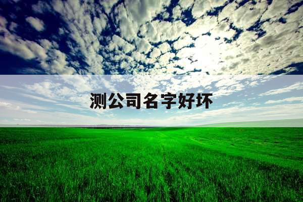 测公司名字好坏