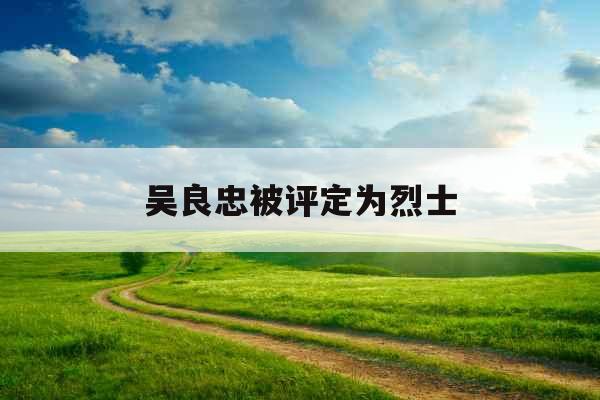 吴良忠被评定为烈士