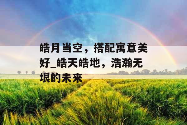 皓月当空，搭配寓意美好_皓天皓地，浩瀚无垠的未来