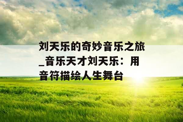 刘天乐的奇妙音乐之旅_音乐天才刘天乐：用音符描绘人生舞台