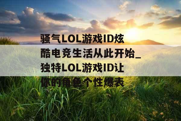 骚气LOL游戏ID炫酷电竞生活从此开始_独特LOL游戏ID让你的角色个性爆表